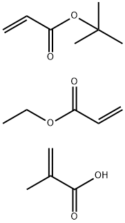 聚(叔-丙烯酸丁酯-CO-丙烯酸乙酯-CO-甲基丙烯酸) 结构式