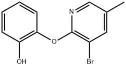 2-[(3-Bromo-5-methyl-2-pyridinyl)oxy]phenol 结构式