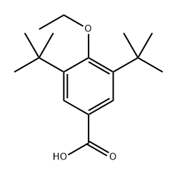 3,5-di-tert-butyl-4-ethoxybenzoic acid Struktur