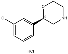 Morpholine, 2-(3-chlorophenyl)-, hydrochloride (1:1), (2R)- Structure