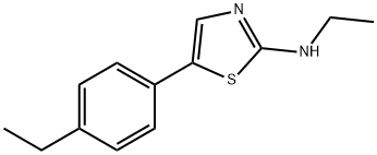 N-ethyl-5-(4-ethylphenyl)thiazol-2-amine 结构式