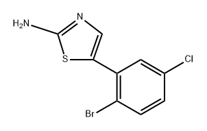 5-(2-Bromo-5-chlorophenyl)thiazol-2-amine 结构式