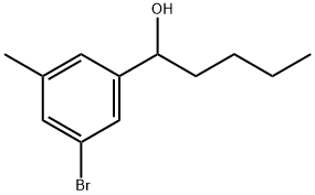 3-Bromo-α-butyl-5-methylbenzenemethanol Struktur