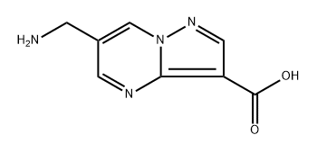 6-(aminomethyl)pyrazolo[1,5-a]pyrimidine-3-carboxylic acid 结构式