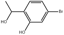 Benzenemethanol, 4-bromo-2-hydroxy-α-methyl- Struktur