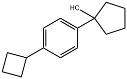 1-(4-cyclobutylphenyl)cyclopentanol Structure