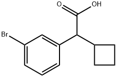 Benzeneacetic acid, 3-bromo-α-cyclobutyl- 化学構造式