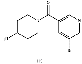 (4-Aminopiperidin-1-yl)(5-bromopyridin-3-yl)methanone hydrochloride|(4-氨基哌啶-1-基)(5-溴吡啶-3-基)甲酮盐酸盐