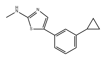 5-(3-Cyclopropylphenyl)-N-methylthiazol-2-amine Structure