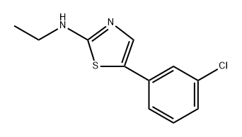 5-(3-Chlorophenyl)-N-ethylthiazol-2-amine Struktur