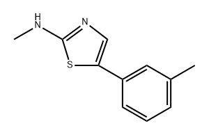 N-methyl-5-(m-tolyl)thiazol-2-amine 结构式