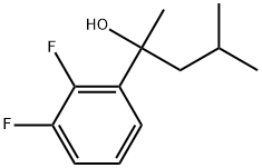 2,3-Difluoro-α-methyl-α-(2-methylpropyl)benzenemethanol Struktur