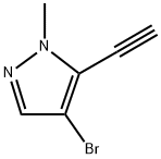 4-溴-5-乙炔基-1-甲基-1H-吡唑 结构式