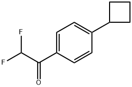 1-(4-Cyclobutylphenyl)-2,2-difluoroethanone Struktur