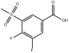 3,4-Difluoro-5-(methylsulfonyl)benzoic acid Structure