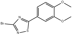 3-溴-5-(3,4-二甲氧基苯基)-1,2,4-噻二唑 结构式