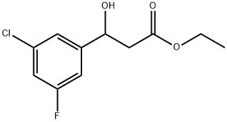 Ethyl 3-chloro-5-fluoro-β-hydroxybenzenepropanoate,1603552-37-9,结构式