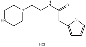 N-(2-(哌嗪-1-基)乙基)-2-(噻吩-2-基)乙酰胺盐酸盐,1603693-04-4,结构式