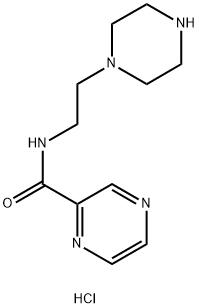 N-(2-(piperazin-1-yl)ethyl)pyrazine-2-carboxamide hydrochloride Structure