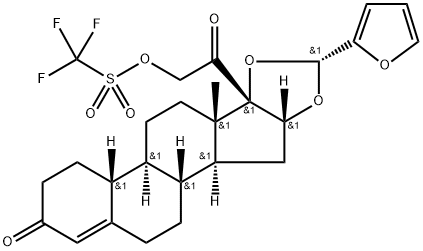 2-((6aR,8aS,8bS,10R,11aR)-10-(furan-2-yl)-8a-methyl-4-oxo-2,4,5,6,6a,6b,7,8,8a,8b,11a,12,12a,12b-tetradecahydro-1H-naphtho[2',1':4,5]indeno[1,2-d][1,3]dioxol-8b-yl)-2-oxoethyl trifluoromethanesulfonate|