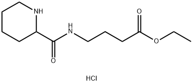 Ethyl 4-(piperidine-2-carboxamido)butanoate hydrochloride Structure