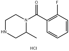 (2-Fluorophenyl)(2-methylpiperazin-1-yl)methanone hydrochloride Structure