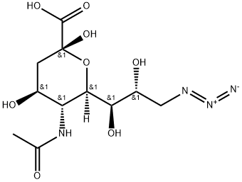 N-acetyl-9-azido-9-deoxy-α-Neuraminicacid Struktur