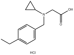 N-cyclopropyl-N-(4-ethylbenzyl)glycine hydrochloride Struktur