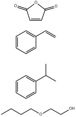 2,5-Furandione, telomer with ethenylbenzene and (1-methylethyl)benzene, 2-butoxyethyl ester, ammonium salt 化学構造式