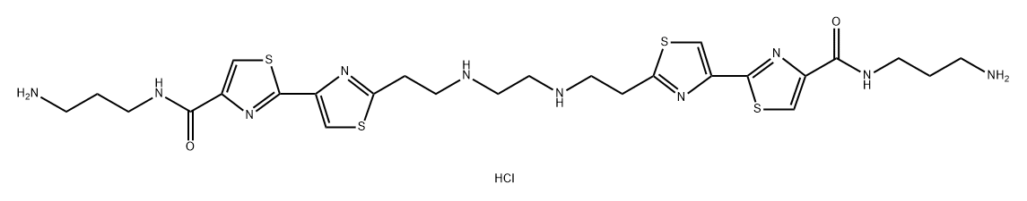 N,N'-bis(2-(4-(3-aminopropylcarbamoyl)-2,4'-bithiazol-2'-yl)ethyl)ethylenediamine,160732-26-3,结构式