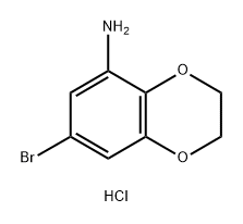 7-溴-2,3-二氢苯并[B][1,4]二氧杂-5-胺盐酸盐 结构式