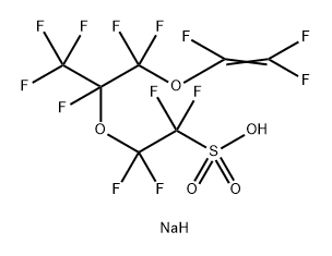 Sodium 1,1,2,2-tetrafluoro-2-({1,1,1,2,3,3-hexafluoro-3-[(1,2,2-trifluoroethenyl)oxy]propan-2-yl}oxy)ethane-1-sulfonate Structure