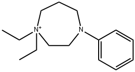 1H-1,4-Diazepinium, 1,1-diethylhexahydro-4-phenyl- Struktur