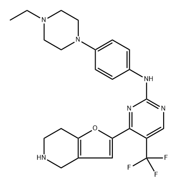 1610054-42-6 N-[4-(4-Ethyl-1-piperazinyl)phenyl]-4-(4,5,6,7-tetrahydrofuro[3,2-c]pyridin-2-yl)-5-(trifluoromethyl)-2-pyrimidinamine