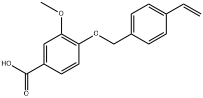 4-[(4-乙烯基苯基)甲氧基]-3-甲氧基苯甲酸,1610690-74-8,结构式