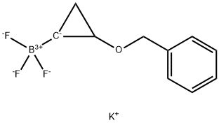 Borate(1-), trifluoro[rel-(1R,2R)-2-(phenylmethoxy)cyclopropyl]-, potassium (1:1), (T-4)- Structure