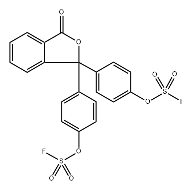 3,3-bis[4-[(fluorosulfonyl)oxy]phenyl]- 1(3H)-Isobenzofuranone 化学構造式