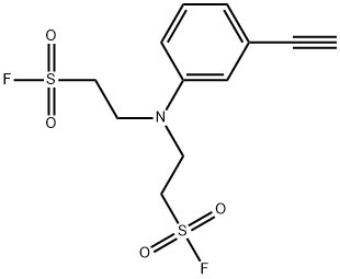 2,2'-[(3-ethynylphenyl)imino]bis-Ethanesulfonyl fluoride 结构式