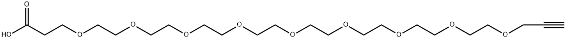 Propargyl-PEG8-CH2CH2COOH Struktur