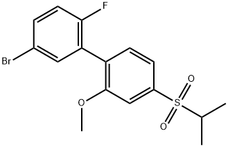 5'-Bromo-2'-fluoro-2-methoxy-4-[(1-methylethyl)sulfonyl]-1,1'-biphenyl Structure