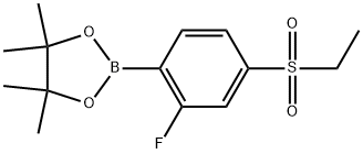 2-[4-(Ethylsulfonyl)-2-fluorophenyl]-4,4,5,5-tetramethyl-1,3,2-dioxaborolane Structure