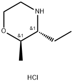 Morpholine, 3-ethyl-2-methyl-, hydrochloride, (2R,3R)- Structure
