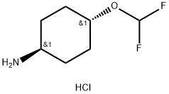 Cyclohexanamine, 4-(difluoromethoxy)-, hydrochloride (1:1), trans-,1616515-17-3,结构式