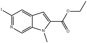 ethyl 5-iodo-1-methyl-1H-pyrrolo[2,3-c]pyridine-2-carboxylate Struktur