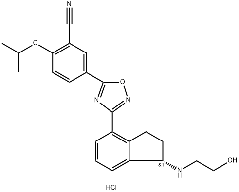 オザニモド塩酸塩 化学構造式