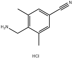 4-(aminomethyl)-3,5-dimethylbenzonitrile hydrochloride(WX191558S1) 化学構造式