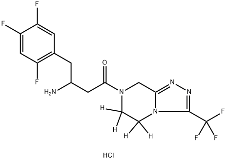 rac-Sitagliptin-d4 Hydrochloride,1620233-77-3,结构式