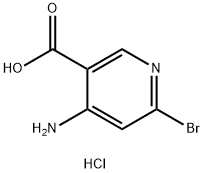 3-Pyridinecarboxylic acid, 4-amino-6-bromo-, hydrochloride (1:1) 结构式