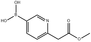 (6-(2-甲氧基-2-氧乙基)吡啶-3-基)硼酸 结构式