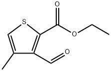 Ethyl 3-formyl-4-methyl-2-thiophenecarboxylate 化学構造式